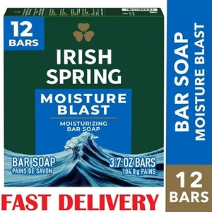Bar Soap for Men, Moisture Blast Deodorant Bar Soap, 3.7 Oz, 12 Pack - Picture 1 of 10