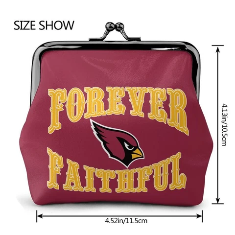 Arizona Cardinals Leather Coin Purse Change Purse "forever Faithful" Lady Wallet Cover