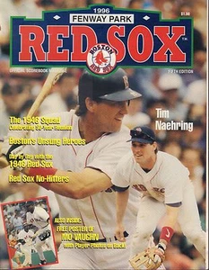 Boston Red Sox Scorebook Magazine 1996 Tim Naehring vs. A's 072517nonjhe - Imagen 1 de 1