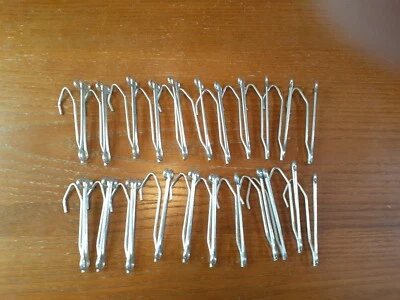 Vintage 3" Drape Hooks Silver 22 Pieces - Image 1 of 2