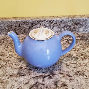 Vintage Hall Superior Quality Teapot Blue Made in USA - Picture 1 of 24