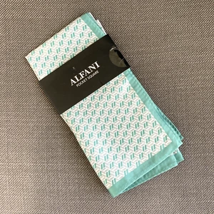 Alfani Men's Geo-Print Cube Pocket Square Green/Grey - Picture 1 of 2