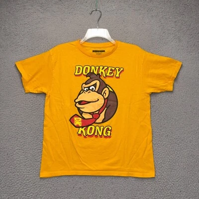 Nintendo Donkey Kong Shirt Boys Large Yellow Short Sleeve Crew Neck T-Shirt - Image 1 of 4