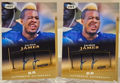 (2) 2015 Sage HIT JORDON JAMES #A116 GOLD Rookie Auto Cards  #'D/250 - Image 1 of 2