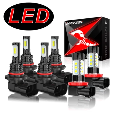 Kit combinado de faros LED altos/bajos + faros antiniebla para Hyundai Santa Fe 2019-2020 Foto 1 de 4