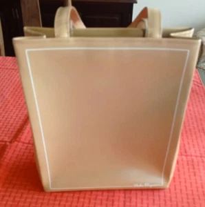 Salvatore Ferragamo Beige Square Tote Used Bag - Picture 1 of 6