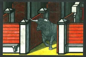 Flavio Costantini : Corrida - cartolina realizzata nel 2010 - Imagen 1 de 1