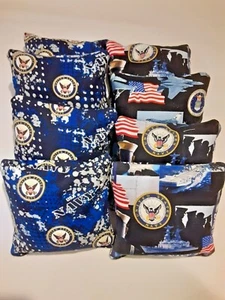 8 Cornhole Bean Bag Set U. S Military United States Navy - Picture 1 of 1
