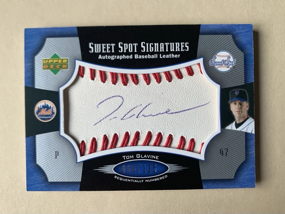 2005 Upper Deck Sweet Spot Signatures Tom Glavine Autograph #/135 - Image 1 of 2