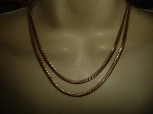 COLLAR BABERO FIRMADO PONTIAC SUPREME 7"" L 2 HILOS CADENAS TONO DORADO #12/10 - Imagen 1 de 6