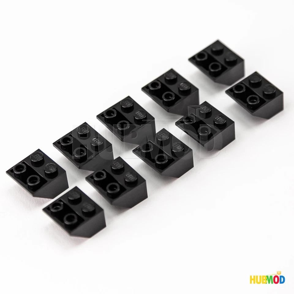 Lot of 10 LEGO Black 2x2 3660 Slope 45 Inverted Roof Tile Brick Blocks Parts NEW - Image 1 of 2