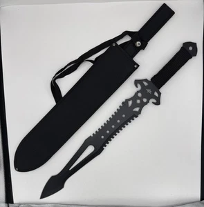 Fantasy Master 25”  Double Edged Demonic Fantasy Sword Cord Wrapped Handle FM672 - Picture 1 of 4