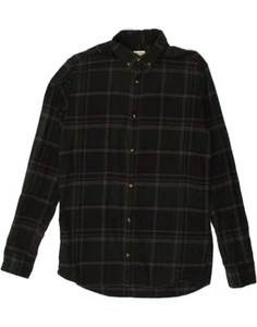 JACK & JONES Mens Slim Fit Shirt Large Green Check Cotton CJ41 - Picture 1 of 3