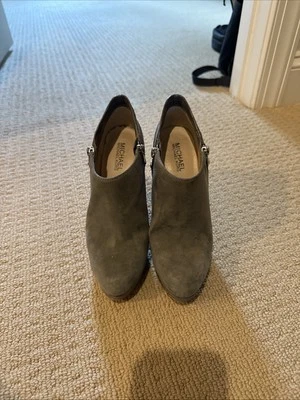 Michael Kors York Botín Pitón Repujado Tobillo Cremallera Mujer Talla 7.5M Pizarra Elegante Foto 1 de 4