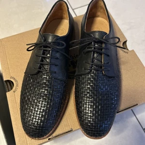 Elegante Herren Business-Schuhe Gr. 41 aus Leder Schwarz/ Braun - Bild 1 von 4