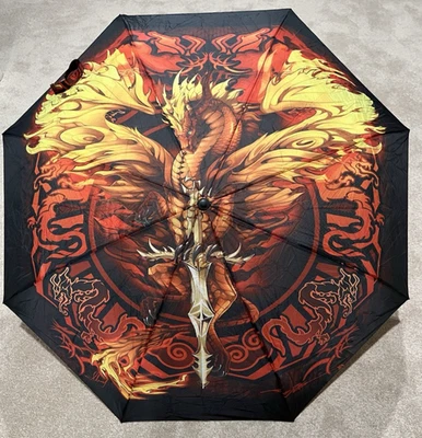 Dragon Sword Umbrella Fantasy Gifts Compact Lightweight Graphic 42" Across READ - Image 1 of 4