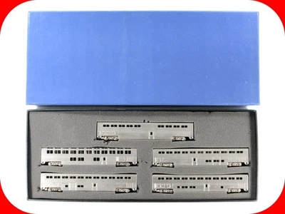 N Scale BRASS ***AMTRAK SUPERLINERS*** Bi-Level Passenger 5-Set - PFM, MTL Cplrs - Image 1 of 4