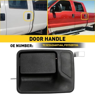 Manija de puerta exterior trasera izquierda exterior para Ford 1999-2015 F-250 F-450 Super Duty Foto 1 de 4