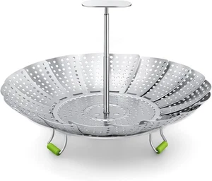 Steamer Basket, 3rd Generation Stainless Steel Vegetable  - Picture 1 of 7