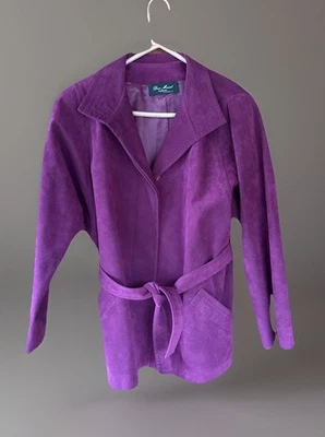 Vintage Ultra Suede Jacket Wine Union Made In The USA Dan Masset Fashions NY - Image 1 of 4