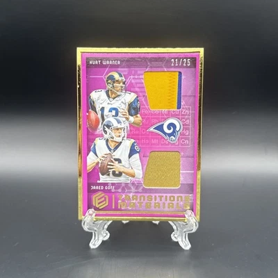 2018 Panini Elements Football Transitions Materials /25 Kurt Warner/Jared Goff - Image 1 of 3