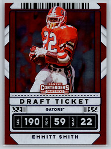 Emmitt Smith 2020 Panini Contenders Draft Picks Draft Ticket Blue Foil #39