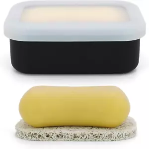 Enhanced Leak Proof Travel Soap Box, Compact Silicone Travel Soap Dish with Drai - Picture 1 of 12
