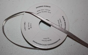 Stampin Up Retired GRAY GRANITE SHIMMER RIBBON 6 yards 1/4" RARE - Picture 1 of 2