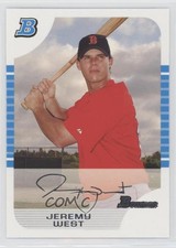 2005 Bowman First Year White /240 Jeremy West #173 Rookie RC