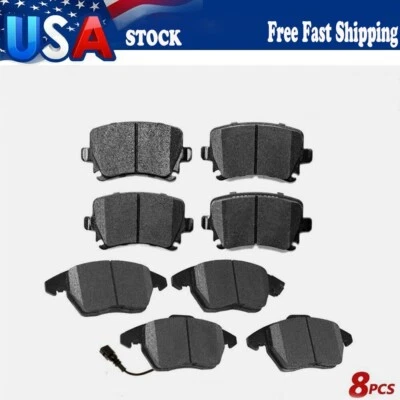 Front Rear Ceramic Disc Brake Pads Audi A3 TT Quattro VW Jetta GTI Passat CC Foto 1 de 4