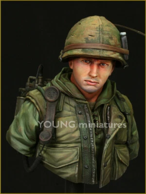 USMC Hue, Vietnam 1968, miniaturas jóvenes, kit busto 1/10, nuevo en caja, kit YM1817 Foto 1 de 4