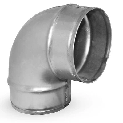 MKK 90° Grad Bogen Winkel Wickelfalzrohr Lüftung Rohr Verzinkt Lüftungsrohr Kanal