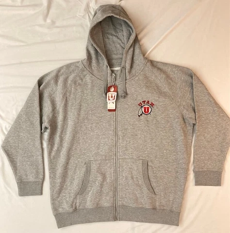 *NWT* UTAH UTES Antigua Gray/Red NCAA Zip-Up Jacket Hoodie Sweatshirt (XXXL) Cover