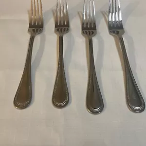 Wallace CONTINENTAL BEAD - 4 Dinner Forks 8 3/8" Stainless China 18/10 Flatware - Picture 1 of 6