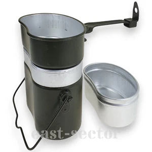 German Army 3-piece Mess Tin Set Camping TRANGIA Style Billy Can Cooking Eating - Picture 1 of 11
