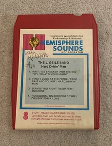 J. Geils Band Hard Drivin’ Man 8-Track Tape (Hemisphere Sounds, 1972) *Untested* - Picture 1 of 4