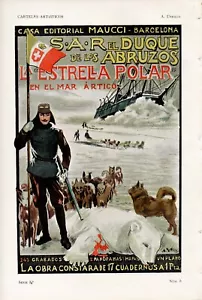 A. UTRILLO Pluma y Lapiz LA ESTRELLA POLAR IN MAR ARTIC Poster Cromo-Litografico 1903 - Foto 1 di 1