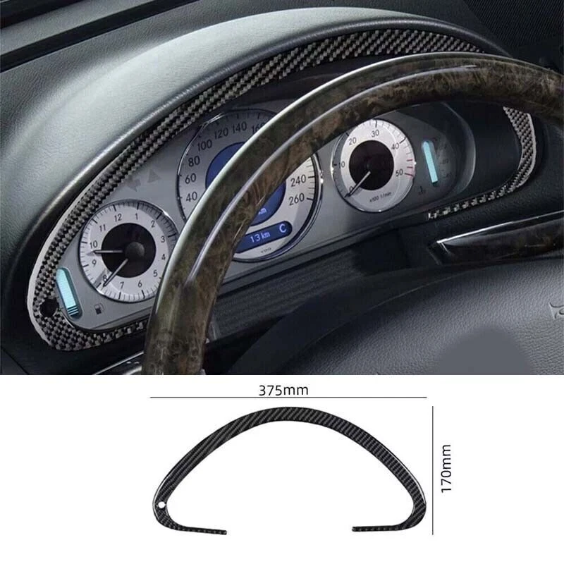 Cubierta interior del velocímetro de fibra de carbono 1 pieza para Mercedes-Benz Clase E W211 Foto 1 de 4