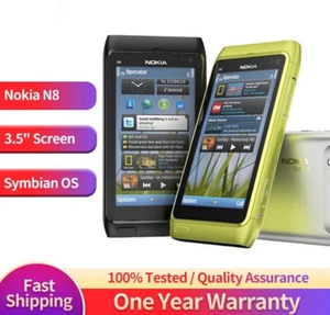 Nokia N Series N8-00 - 16GB (Unlocked) Smartphone Original 5Color 12 MP Unlocked - Afbeelding 1 van 18