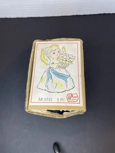 Vintage Lefton February Birthday Angel Figurine 4 Inches Original Box # 3332 - Picture 1 of 9