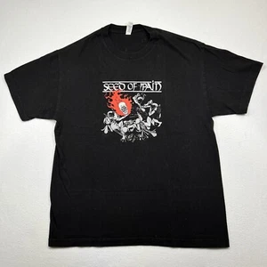 Seed Of Pain Demon Killer Hardcore T-Shirt L Flame Skull Graphic Band Tee🤘RAR - Bild 1 von 5