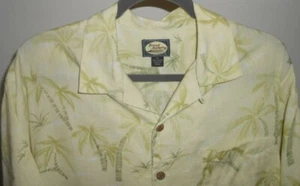 CAMISA HAWAIANA TOMMY BAHAMA HOMBRE MEDIANA SS LINO TROPICAL FLORAL AMARILLO/VERDE - Imagen 1 de 2