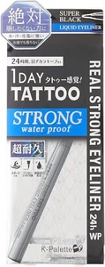 K-palette 1 Day Tattoo Last pencil Eyeliner Realstrong 24hWP SB Super Black JP - Picture 1 of 3