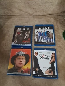 Brad Pitt Blu-ray Lot Of 4 Movies- Snatch, Mr & Mrs , 12 Monkeys, Seven Years - Picture 1 of 16