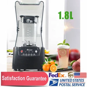 Frullatore Commerciale 2600W Resistente Con Scudo Silenzioso Contenitore Suono 1,8L 110V - Foto 1 di 20