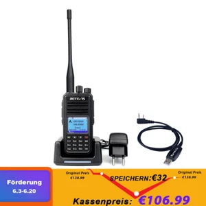 Retevis RT3S DMR Radio GPS Doble Banda Radioaficionado Compatible con Mototrbo Tier II y II - Imagen 1 de 12