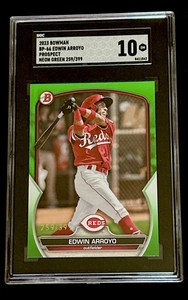 2023 Bowman 1st Bowman Edwin Arroyo Neon Green /399 #BP-66 SGC 10🔥