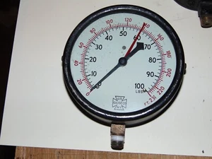 Vintage 4.5" U.S. GAUGE CO. NY Pressure Gauge.-Steampunk - Picture 1 of 3