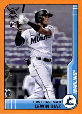 2021 Topps Big League Orange #26 Lewin Diaz Miami Marlins Rookie - Image 1 of 2