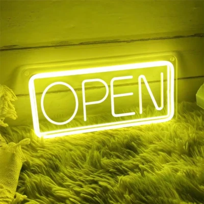 Open Welcome Neon Sign Carve Personality Led Lights for Restaurant Decoration Co